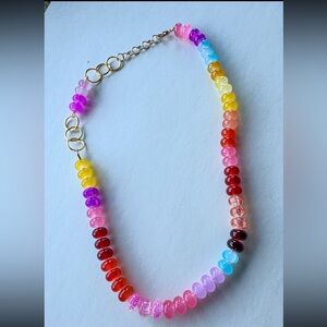 Colorful Beaded Necklace with Gold Chain
Custom order if interested- $25.00